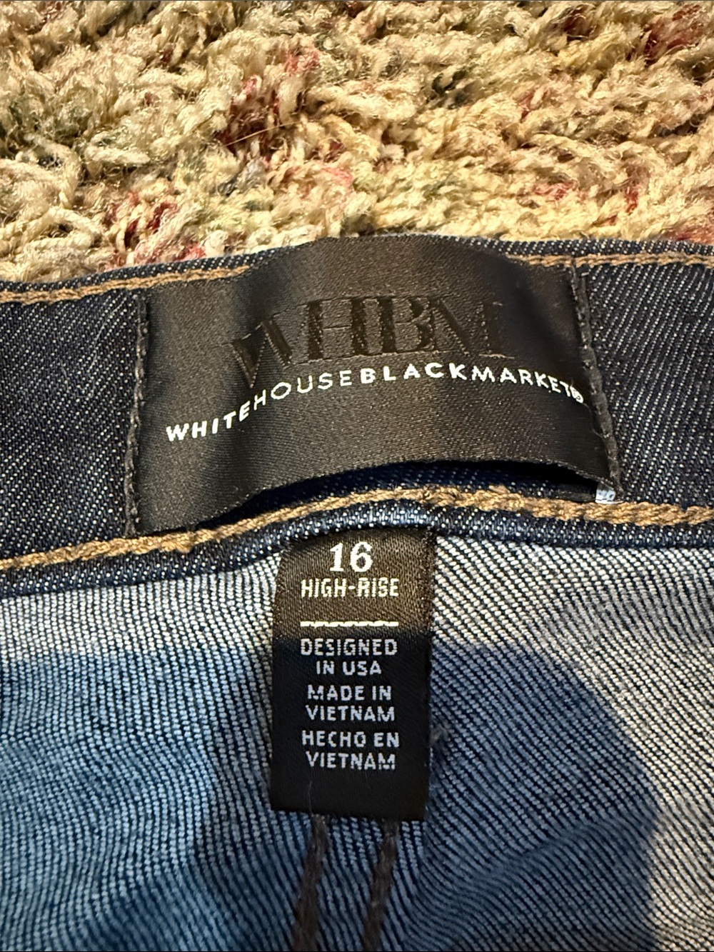 White House Black Market Women’s Dark Indigo Straight Leg Jeans - Picture 3 of 4